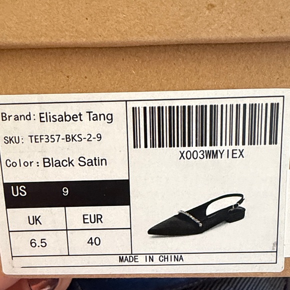 Crystal-Trim Black Slingback Mules - Picture 3 of 3